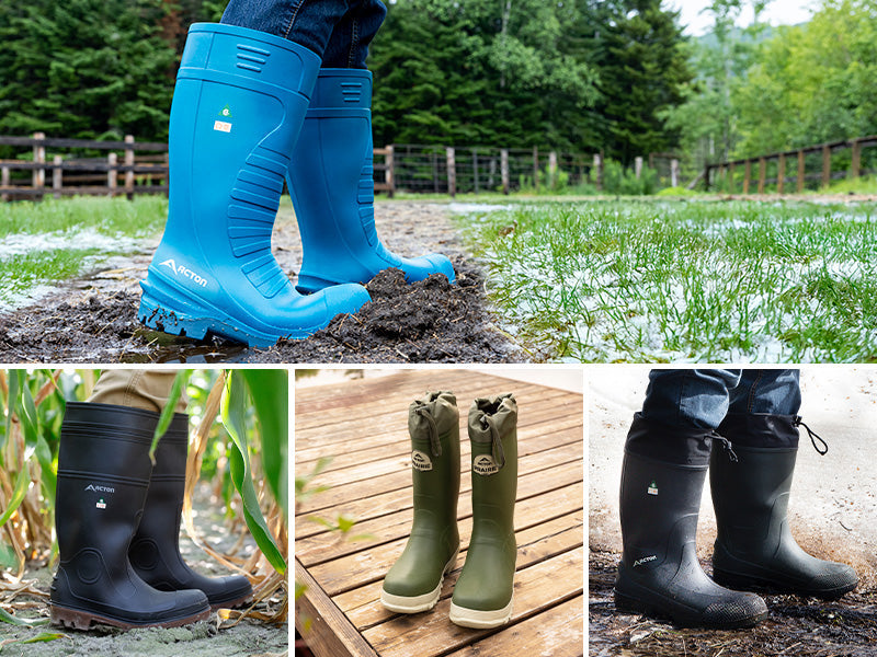 Ensemble De Bottes En Caoutchouc, Différentes Couleurs Et Formes