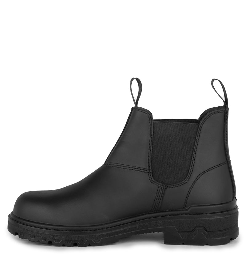 Profile, Black | 6" Slip On Leather Work Boots 