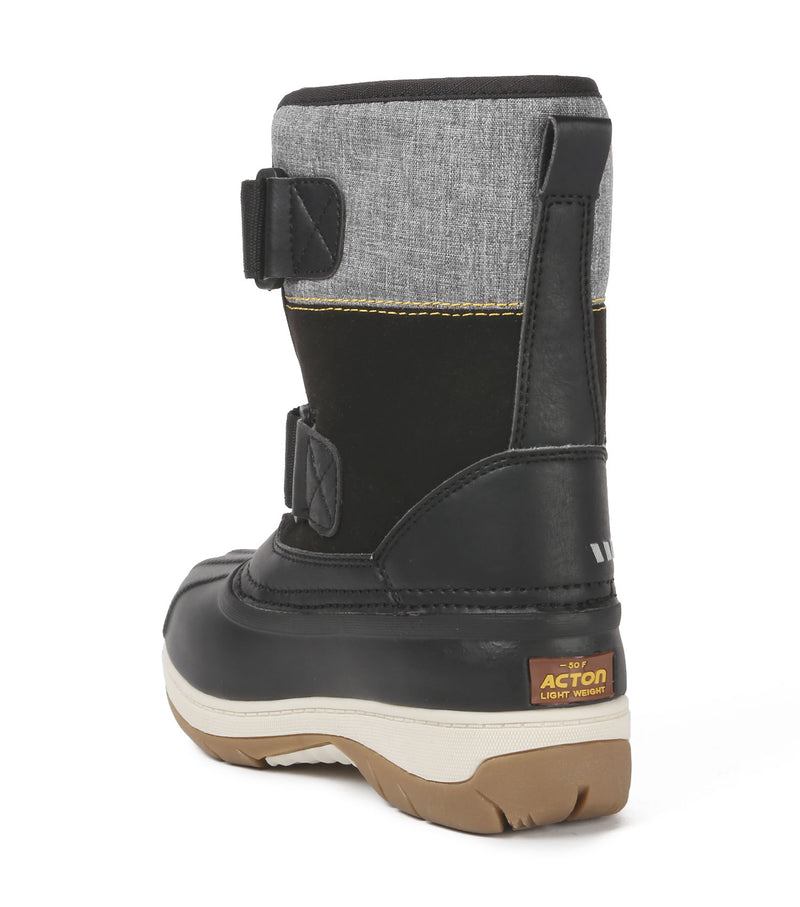 Bear, Black & Gray | Kids Winter Boots with Removable Felt