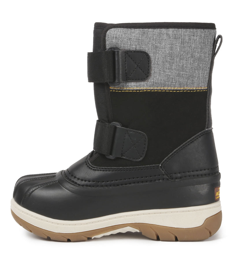 Bear, Black & Gray | Kids Winter Boots with Removable Felt