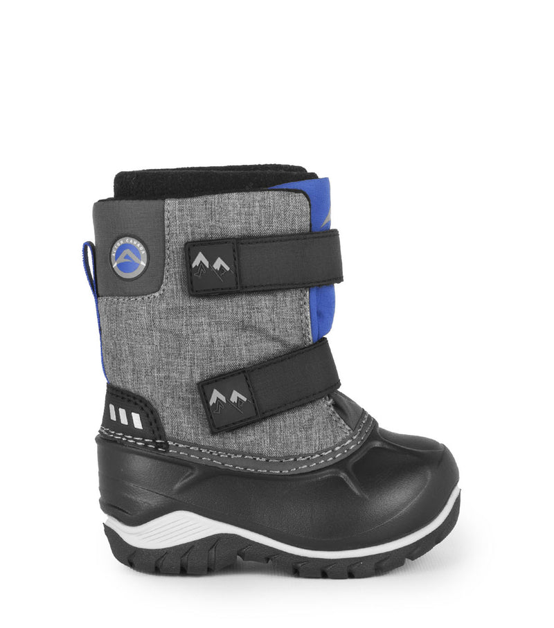 Funky, Grey & Blue | Kids Winter Boots with Removable Felt