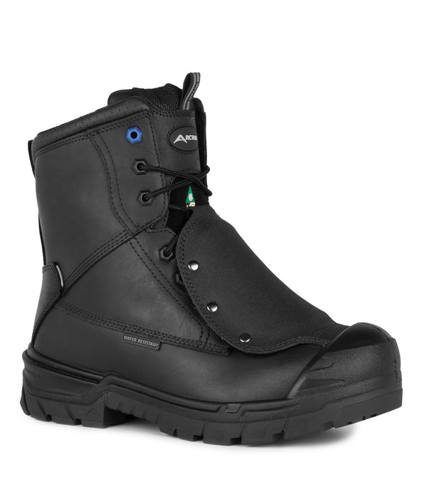 G3E, Black | 8" Leather Work Boots with External Metguard Protection