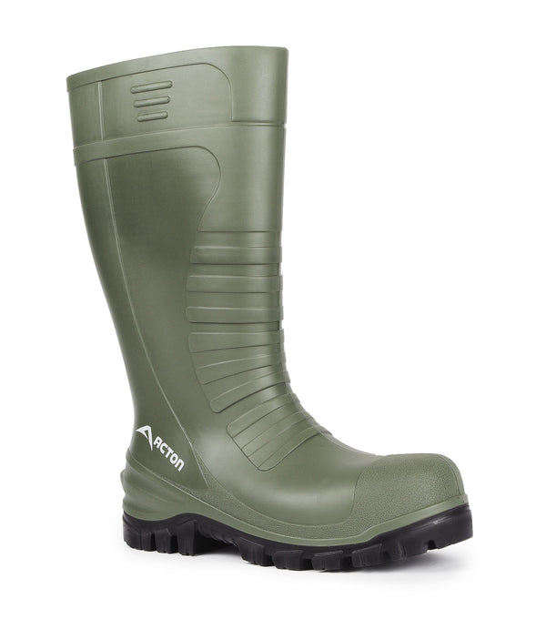 Track 4x4, Green | 15'' Waterproof PU Boots with Full Traction Outsole