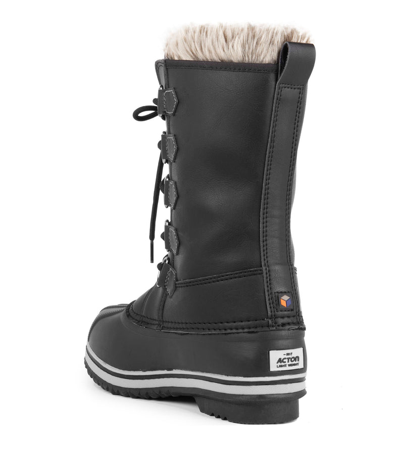 Corinne, Black | 12'' Women's Winter Boots | Removable Felt