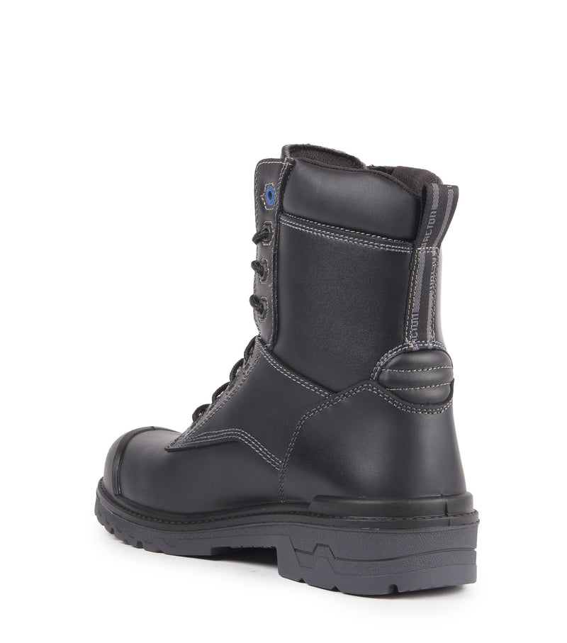 Progum, Black | 8" Leather Work Boots | Slip Resisting Outsole