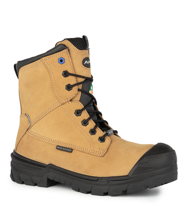 G3M, Tan | Bottes de travail 8" en nubuck | Semelle antidérapante 4Gri