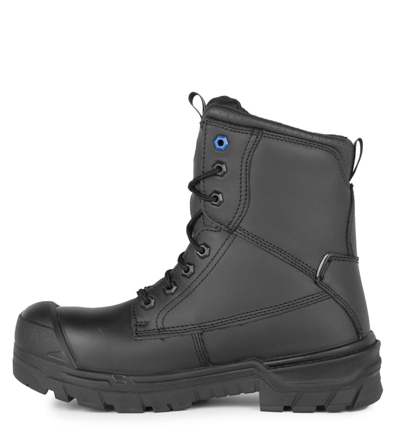 G3M, Black | 8" Leather Work Boots | 4Grip Slip Resisting Outsole