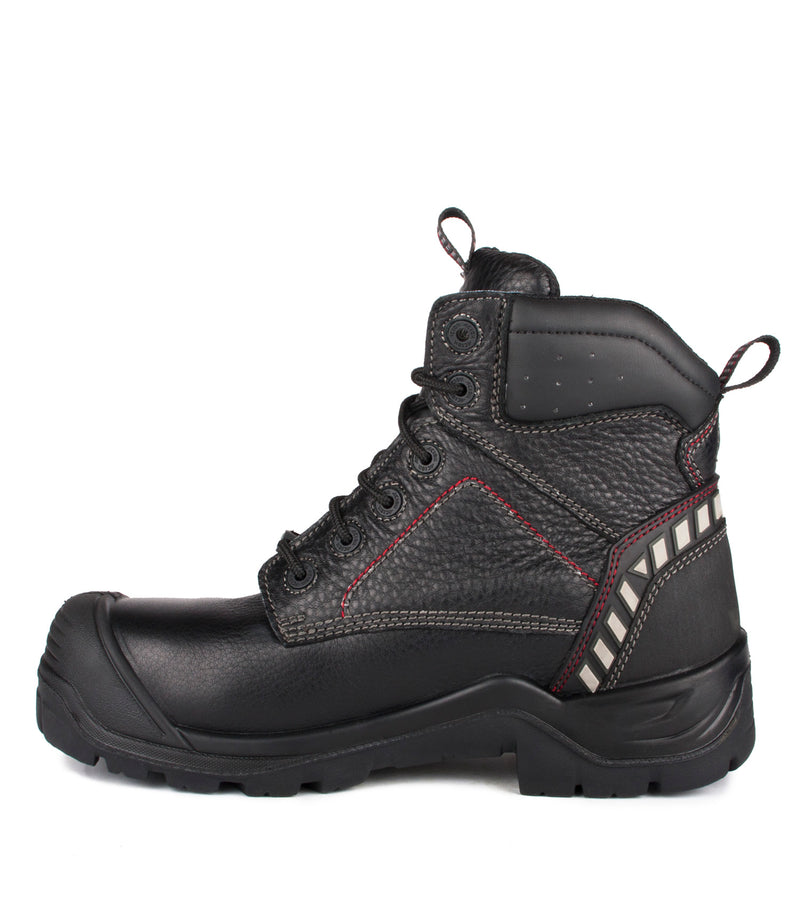G2S, Black | 6" Leather Work Boots | 4Grip Slip Resisting Outsole