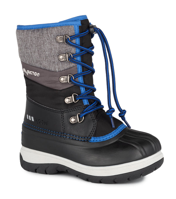 Gummy, Black and Blue | Kids Winter Boots with Removable Felt