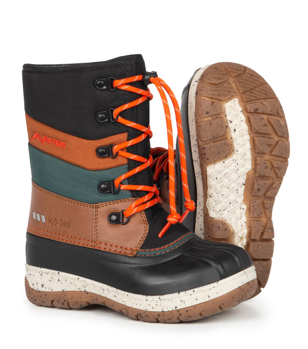 Gummy , Tan | Kids Winter Boots with Removable Felt