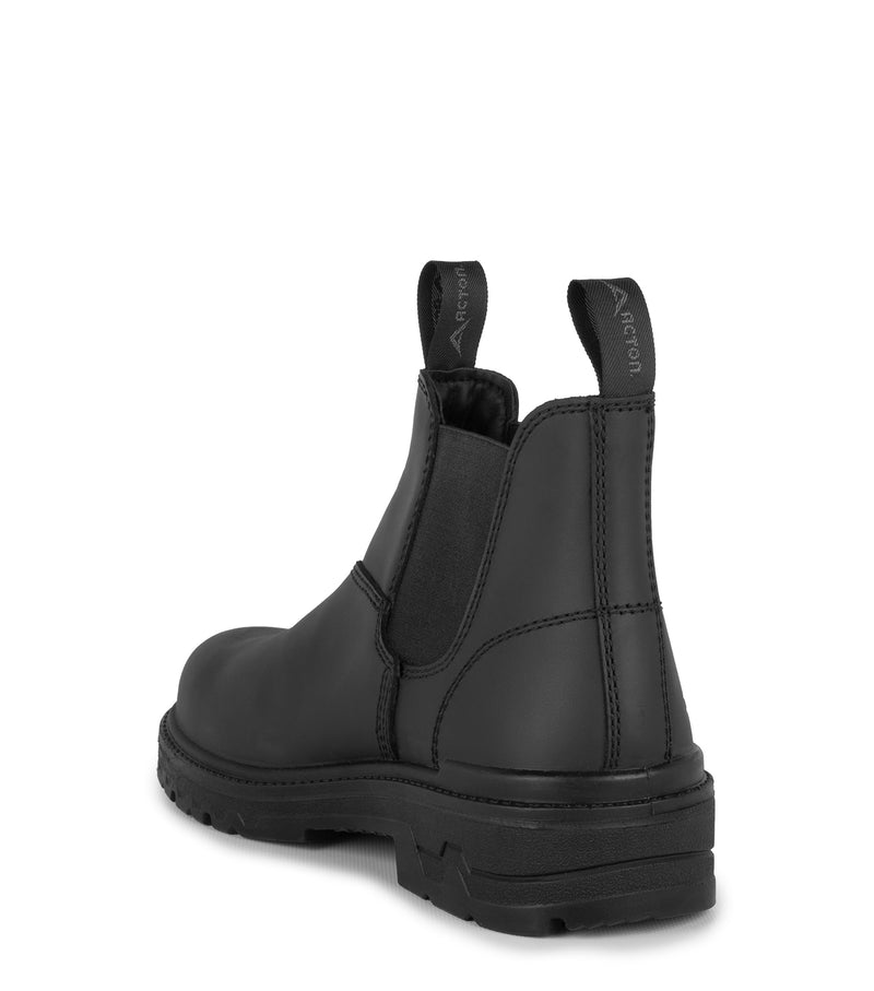 Profile, Black | 6" Slip On Leather Work Boots 