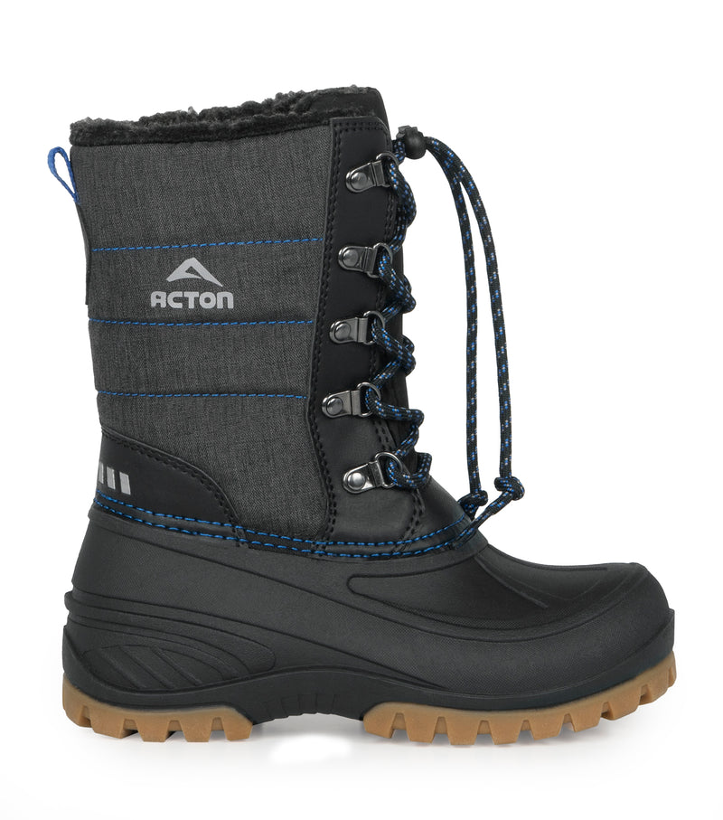 Energy, Black & Blue | Kids Winter Boots