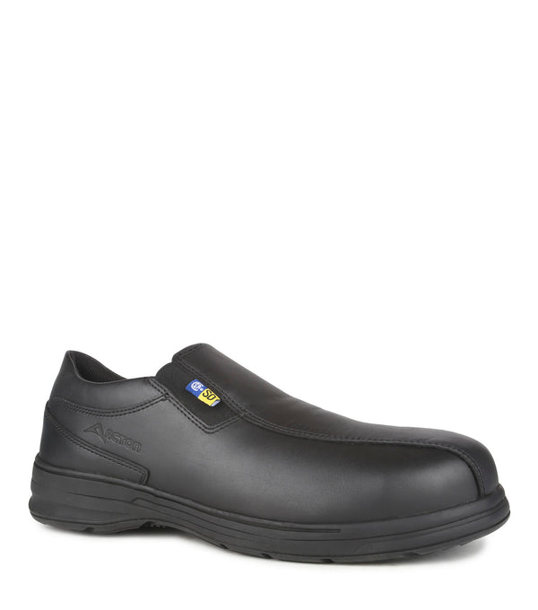 Swing, Black | SD Slip-on Leather Work Shoes