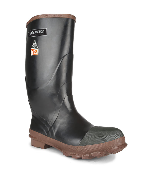 Protecto, Black | 15'' Waterproof Natural Rubber Work Boots 