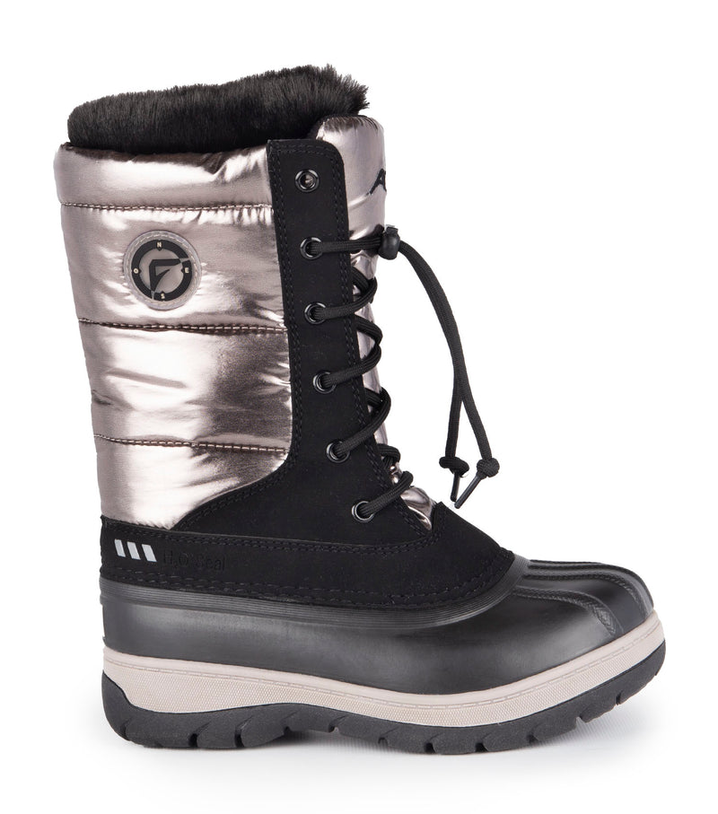 Charm, Metallic | Kids Winter Boots with Removable Felt