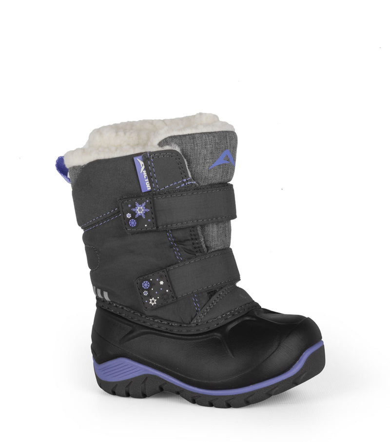 Kiddy Grey Kids Winter Boots with Removable Felt