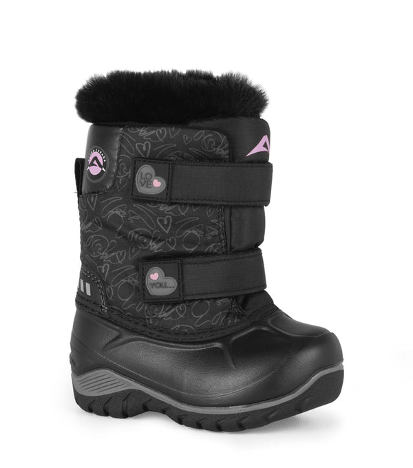 Funky, Black | Kids Winter Boots with Removable Felt