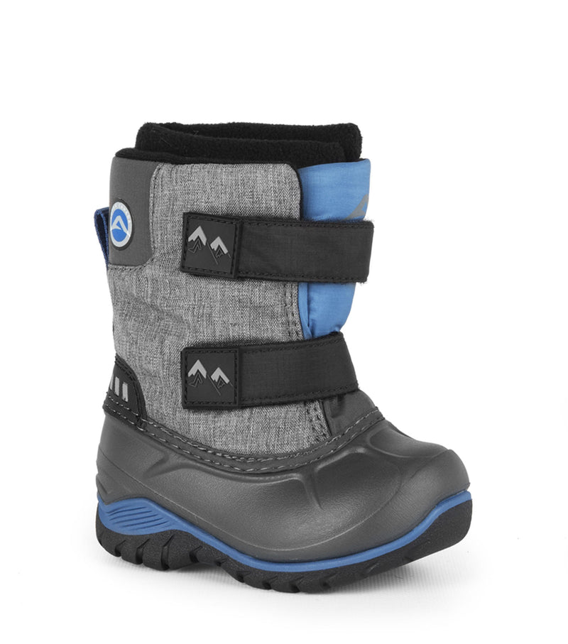 Funky, Grey & Blue | Kids Winter Boots with Removable Felt