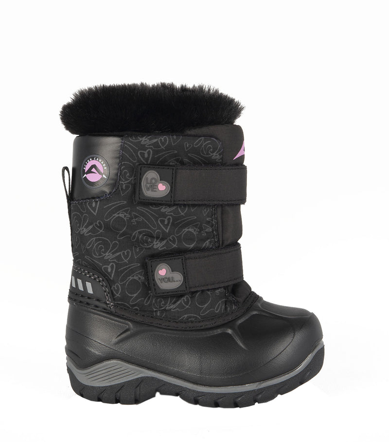 Funky, Noir | Bottes d'hiver pour enfants avec feutre amovible