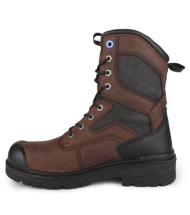 Pro-Ice, Brun | Bottes de travail 8'' isolées|Semelle 4Grip4Ice