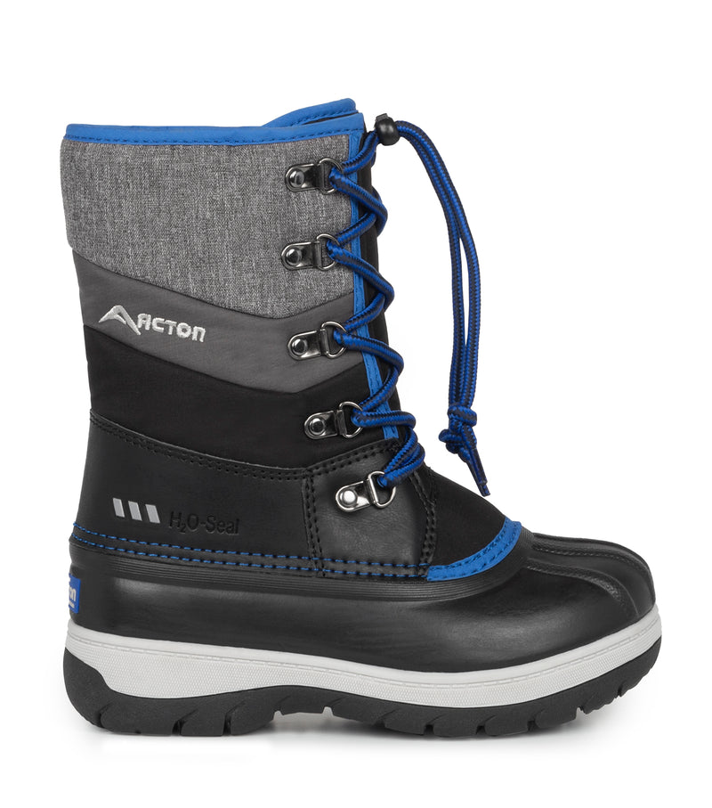 Gummy, Black and Blue | Kids Winter Boots with Removable Felt