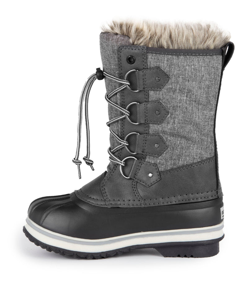 Cortina, Grey | Kids Winter Boots with Removable Felt