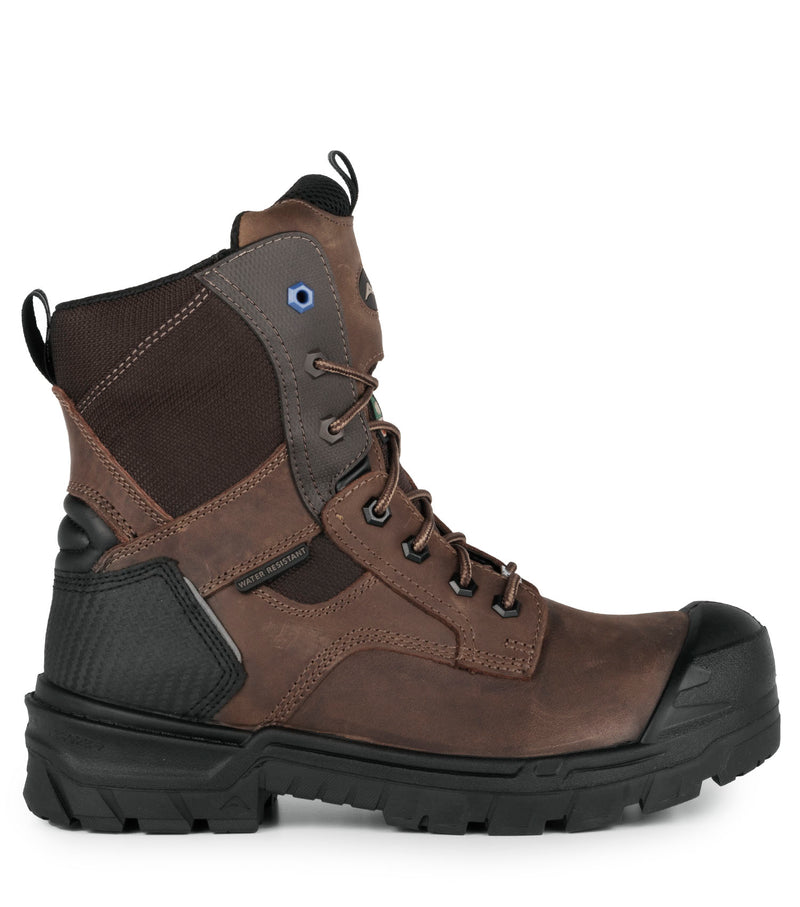 G3O, Dark Brown | 8" Leather Work Boots | 4Grip Slip Resisting Outsole