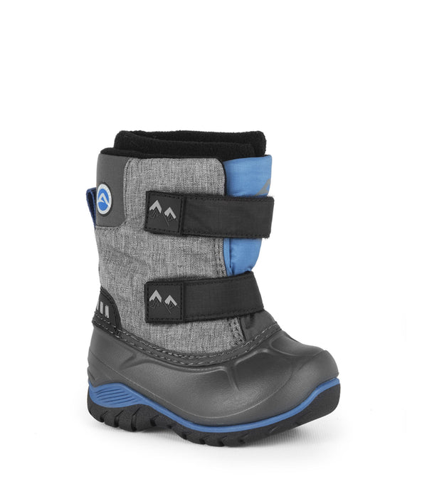 Funky, Grey & Blue | Baby Winter Boots with Removable Felt