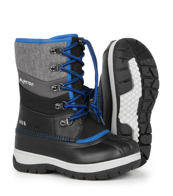 Gummy, Black and Blue | Kids Winter Boots with Removable Felt