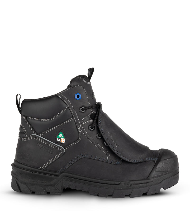 G3G, Black | Leather 6" Work Boots | External Metguard Protection