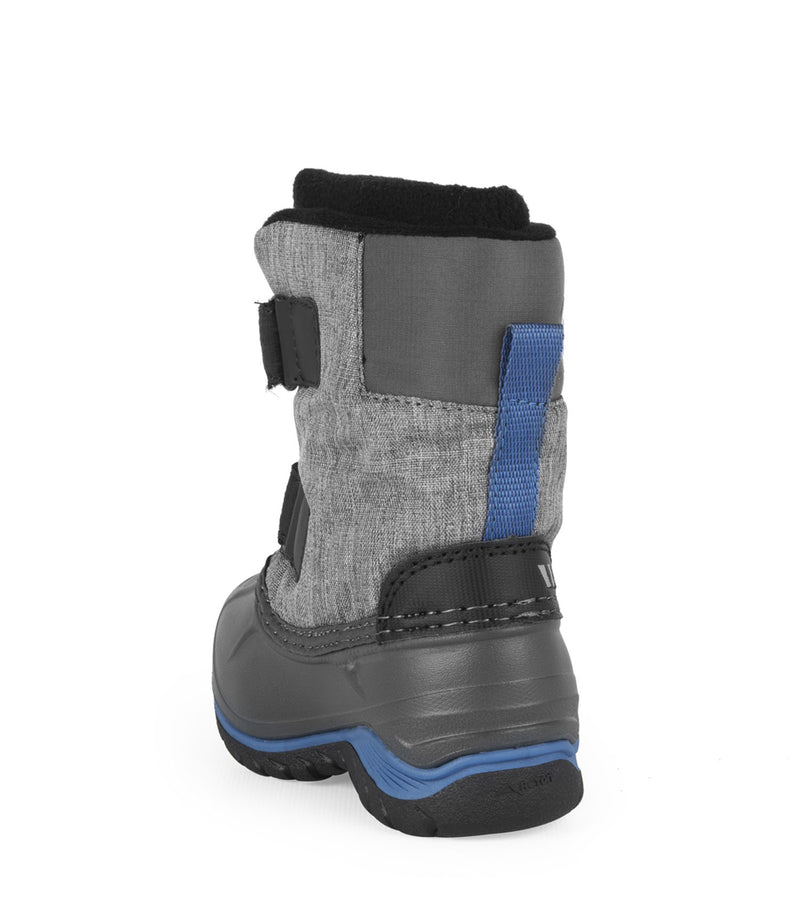 Funky, Grey & Blue | Kids Winter Boots with Removable Felt