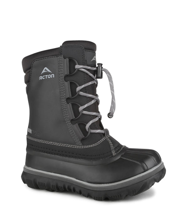 Rock, Black | Kids Winter Boots with Removable Felt