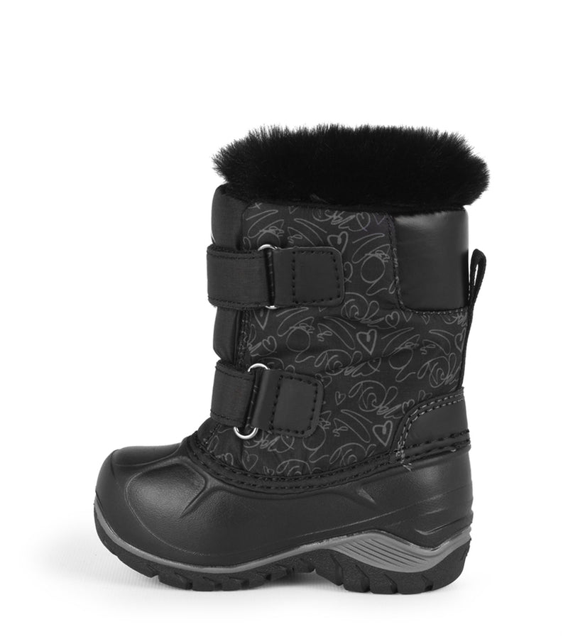 Funky, Noir | Bottes d'hiver pour enfants avec feutre amovible