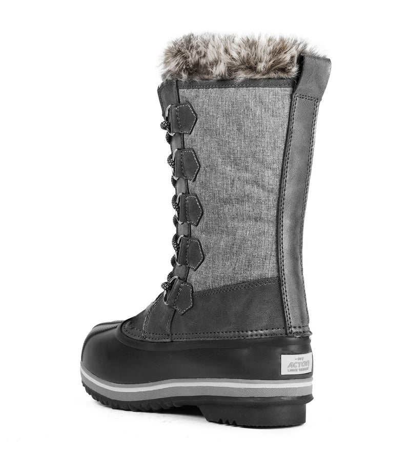 Corinne, Gris | Bottes d'hiver 12'' pour femme | Feutre amovible