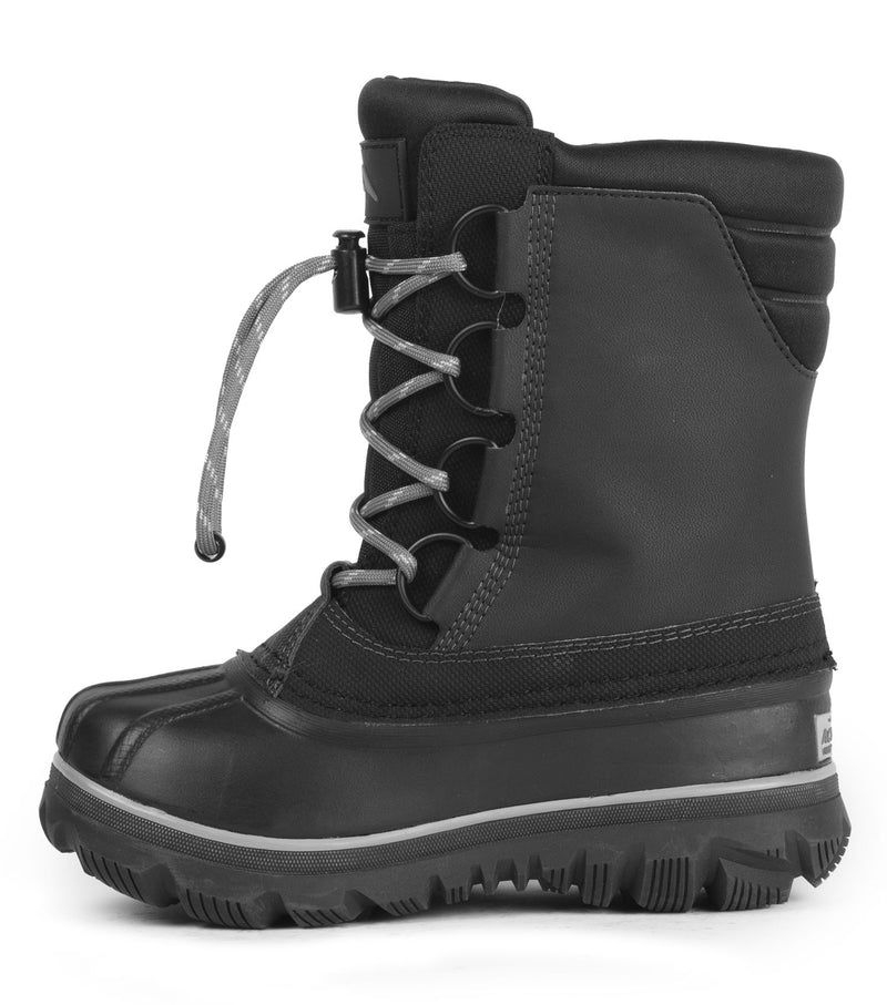 Rock, Black | Kids Winter Boots with Removable Felt