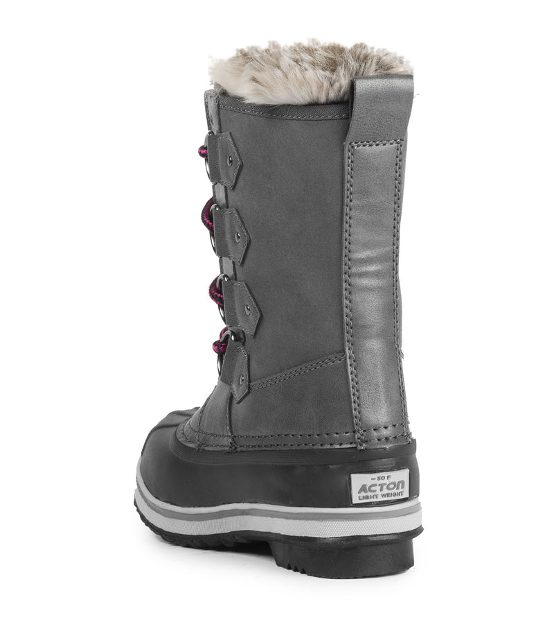 Cortina, Grey | Kids Winter Boots with Removable Felt