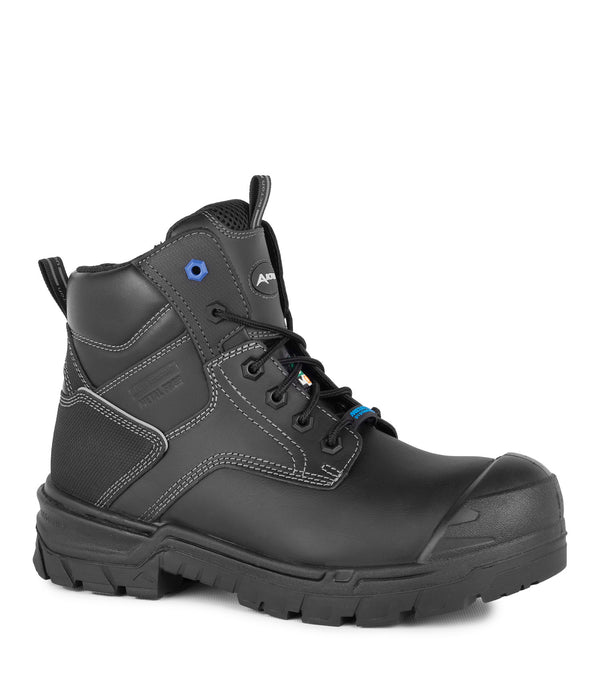 Dozer, Black | 6'' Leather Work Boots | Flexible Internal Metguard 