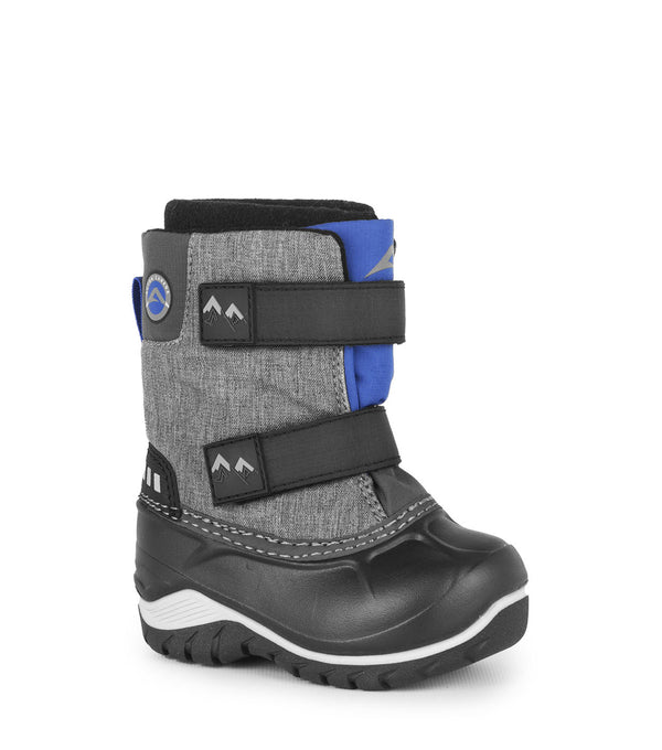 Funky, Grey & Blue | Baby Winter Boots with Removable Felt