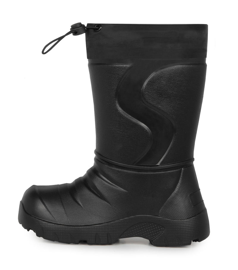 Slushy, Black | Kids EVA Insulated Rain boot with removable felt