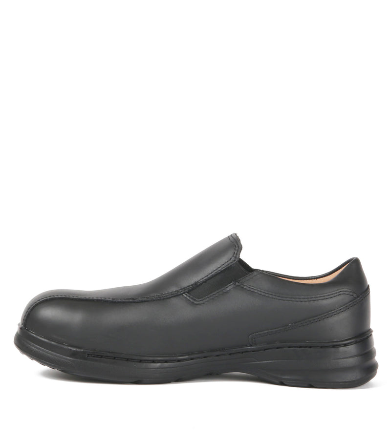 Swing, Black | SD Slip-on Leather Work Shoes