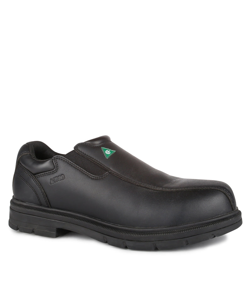 Roosevelt, Black | Vegan Microfiber Work Shoes 