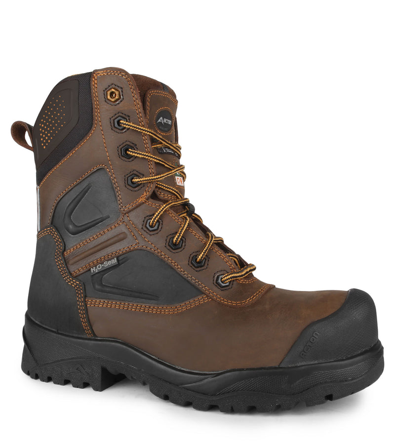 Insulated waterproof pull on work boots best sale