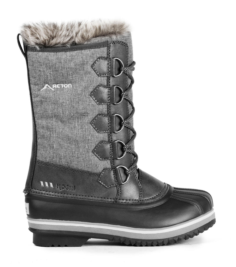 Corinne, Gris | Bottes d'hiver 12'' pour femme | Feutre amovible