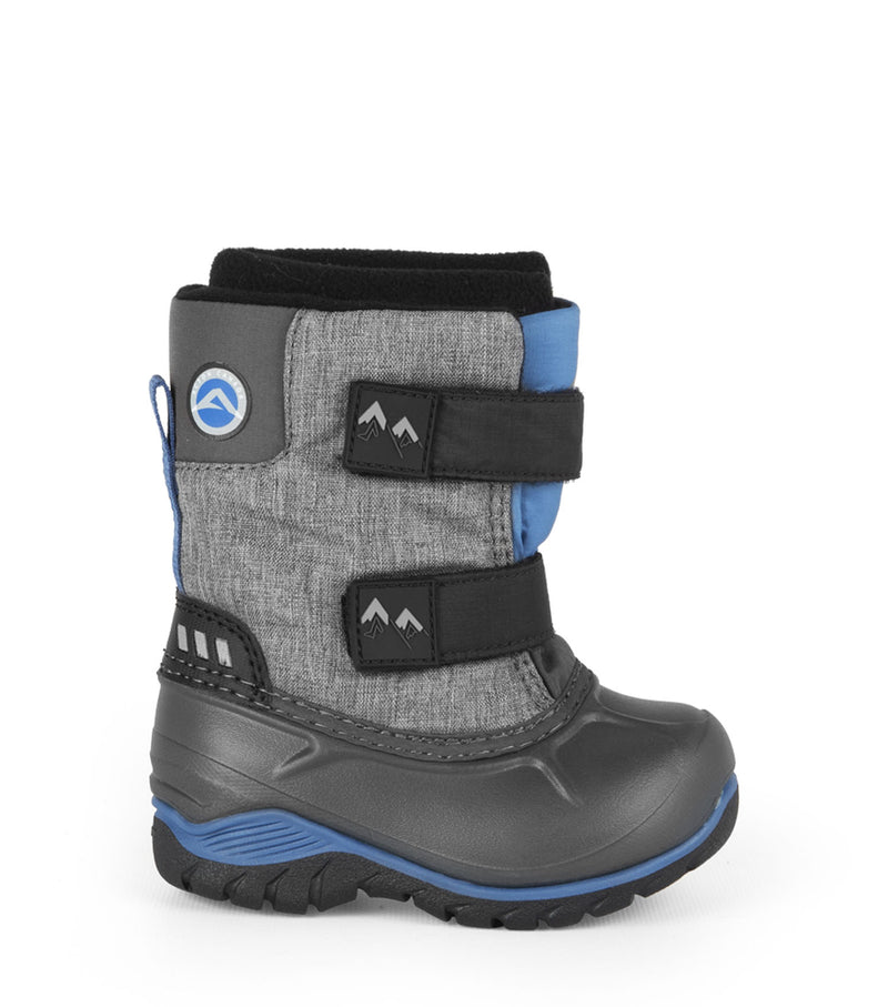 Funky, Grey & Blue | Kids Winter Boots with Removable Felt