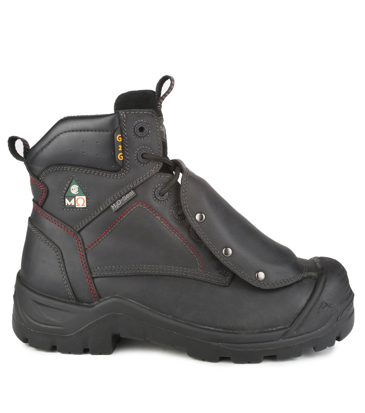 G2G Black 6 Work Boots External Metguard Protection