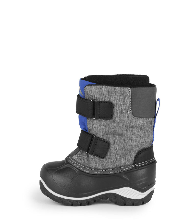 Funky, Grey & Blue | Baby Winter Boots with Removable Felt