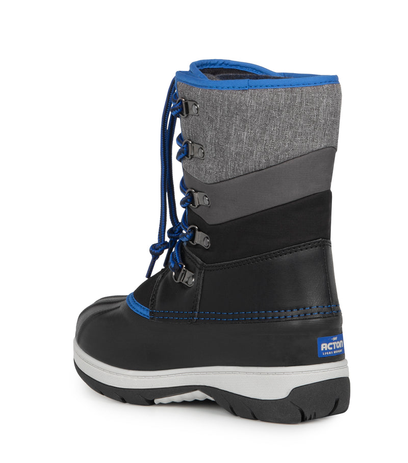 Gummy, Black and Blue | Kids Winter Boots with Removable Felt