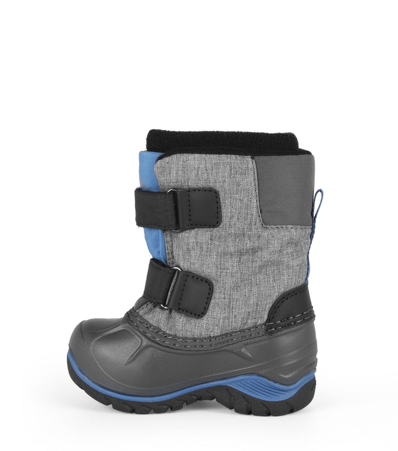 Funky, Grey & Blue | Kids Winter Boots with Removable Felt