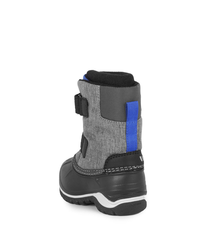 Funky, Grey & Blue | Baby Winter Boots with Removable Felt
