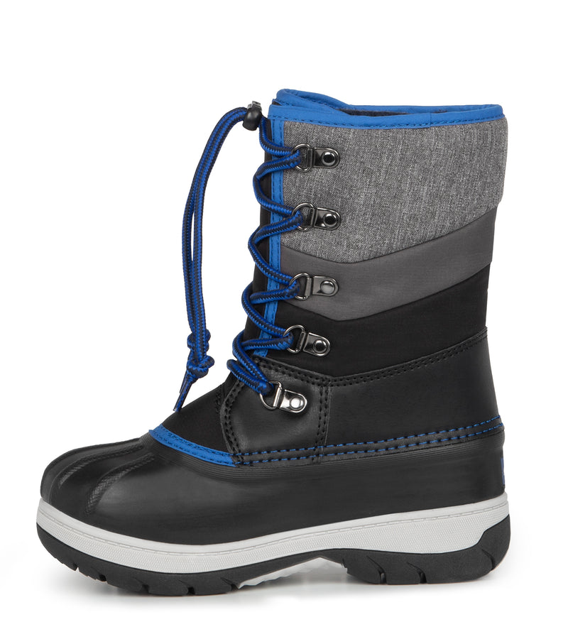 Gummy, Black and Blue | Kids Winter Boots with Removable Felt